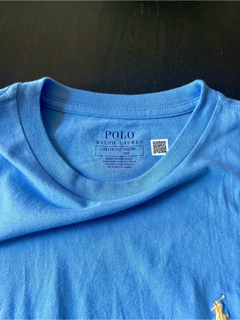 Polo by Ralph Lauren Light Blue Crewneck Tee with Yellow Pony - Picture 3 of 3